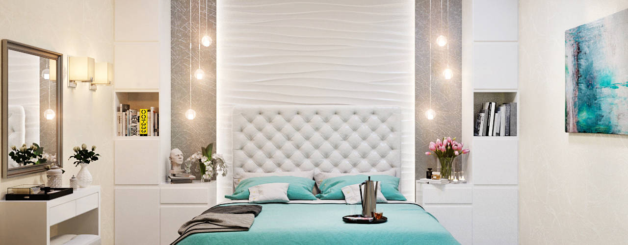 Современный стиль в интерьере , Студия дизайна ROMANIUK DESIGN Студия дизайна ROMANIUK DESIGN Modern style bedroom
