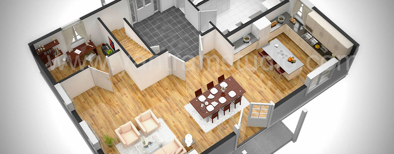 3D Floor Plan Design, Yantram Animation Studio Corporation Yantram Animation Studio Corporation