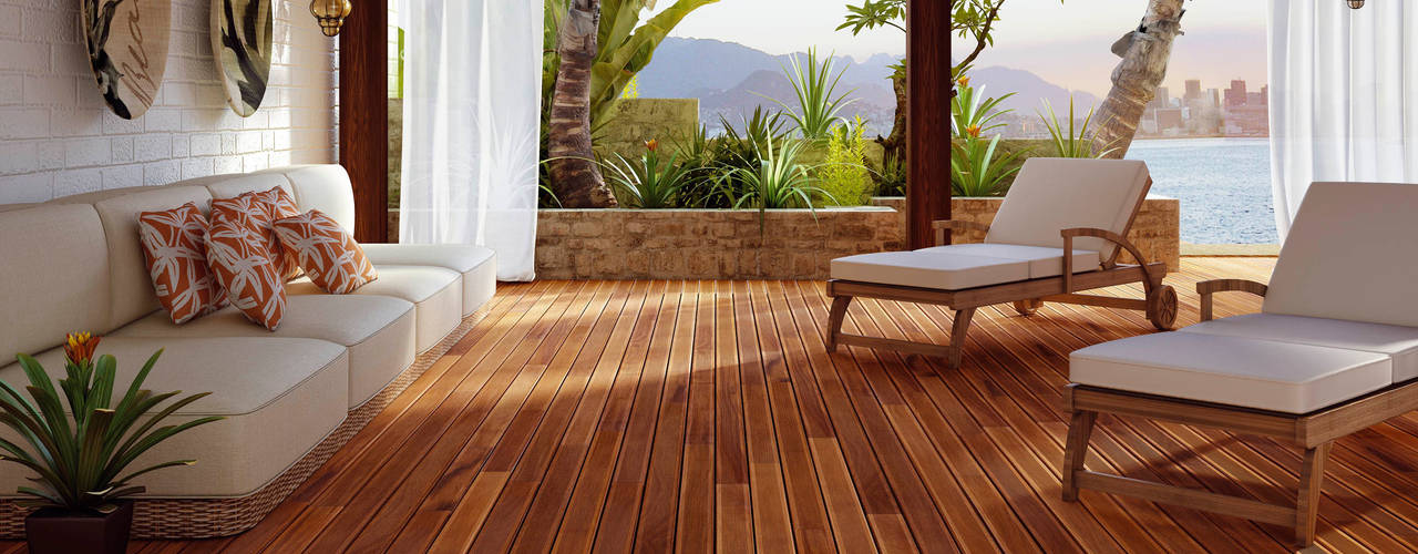 Parquet de madera, Timberplan Timberplan Paredes y pisos de estilo tropical