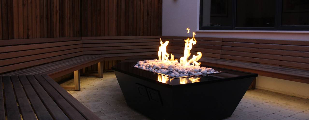 Stealth Boat Fire Table - Southampton, Rivelin Rivelin Jardines de estilo moderno