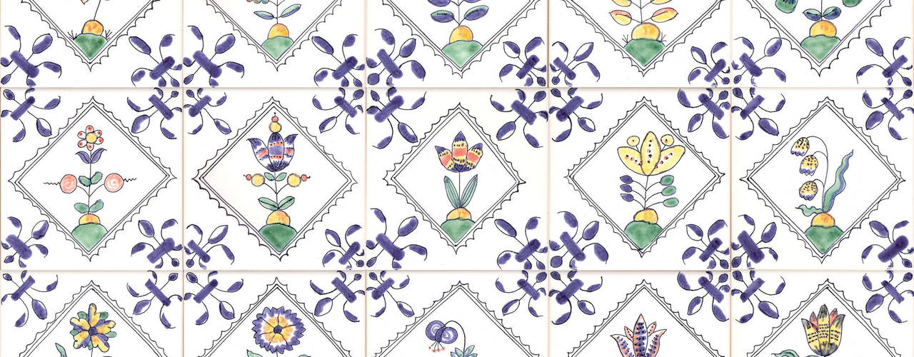 Hand painted Delft tiles, Reptile tiles & ceramics Reptile tiles & ceramics جدران