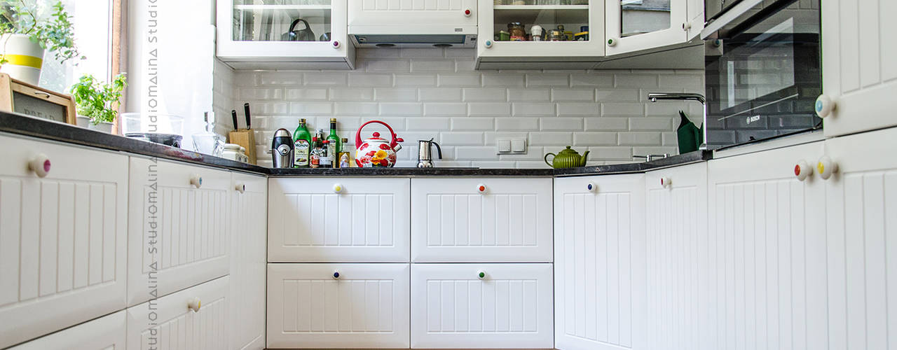 Przedwojenna kamienica , Studio Malina Studio Malina Scandinavian style kitchen