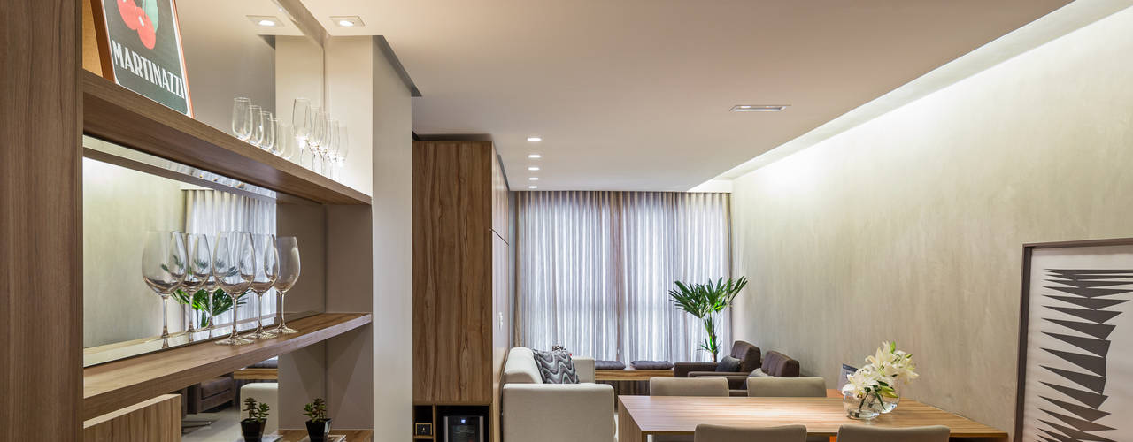 Apartamento TJ, BEP Arquitetos Associados BEP Arquitetos Associados Ruang Makan Modern