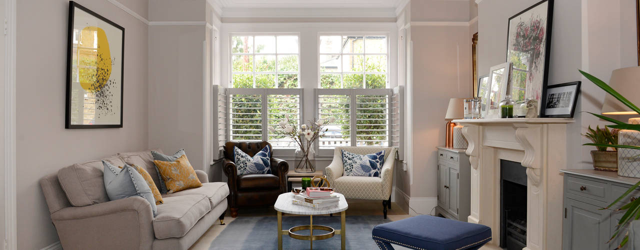 Family Home: Complete refurbishment of a Victorian Family Home in South West London, Ruth Noble Interiors Ruth Noble Interiors Klasyczny salon