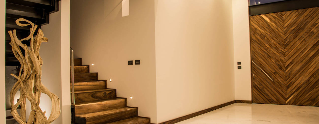 Casa J&J, [TT ARQUITECTOS] [TT ARQUITECTOS] Modern Corridor, Hallway and Staircase