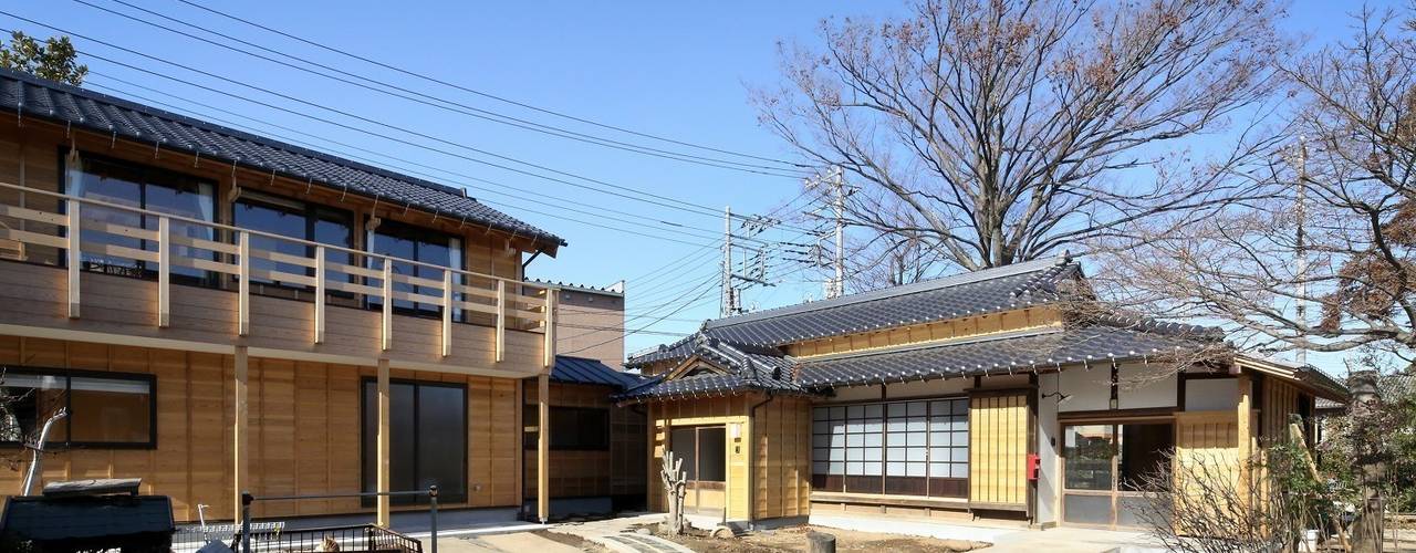 外観 木の家設計室 アトリエ椿 クラシカルな 家 木 木目調 古民家