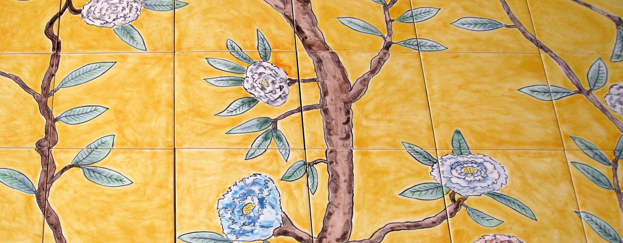 Chinoiserie, Reptile tiles & ceramics Reptile tiles & ceramics Baños de estilo asiático