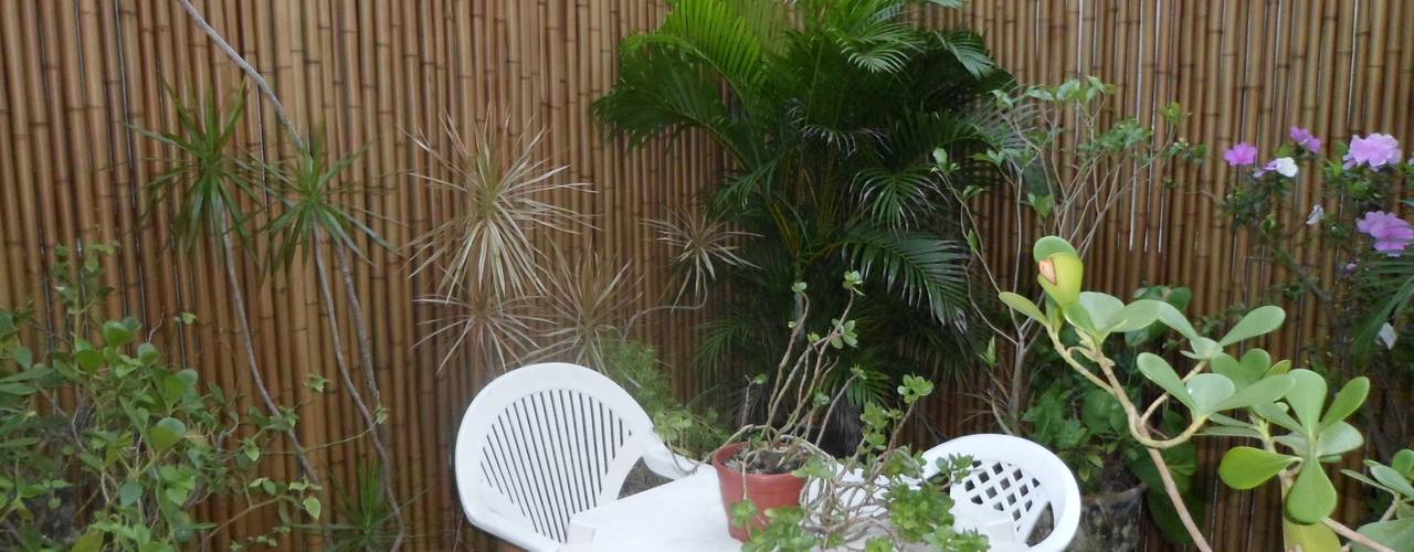 Cercas e painéis de bambu para áreas internas e externas., Bambu Rei Eco-Design Bambu Rei Eco-Design Rustykalny balkon, taras i weranda