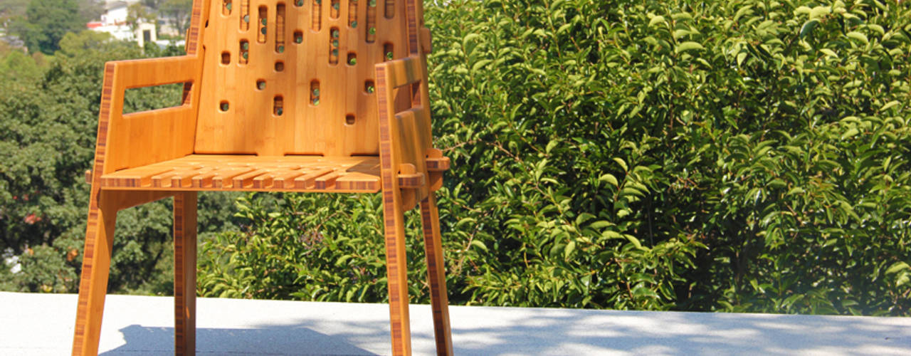 Silla Beat de Bambú que se arma en menos de 1 minuto, Wedgewood Furniture Wedgewood Furniture Jardines de estilo moderno