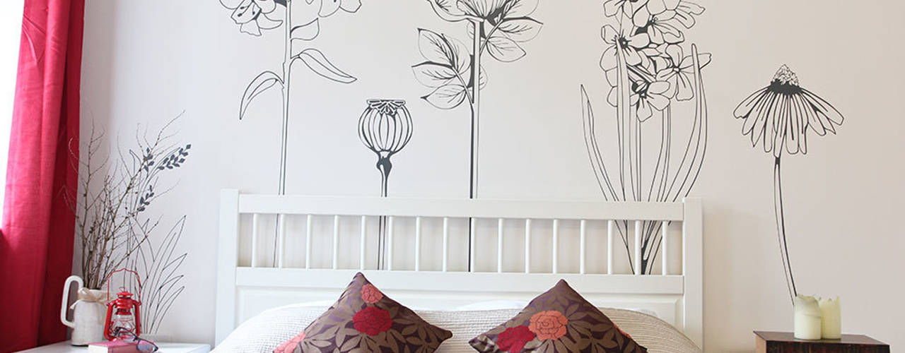 Hand drawn wall sticker collection, Vinyl Impression Vinyl Impression Paredes y suelos de estilo ecléctico