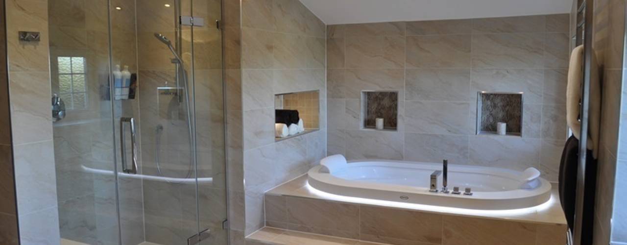 Ensuite, Little Baddow, Daman of Witham Ltd Daman of Witham Ltd Baños de estilo moderno