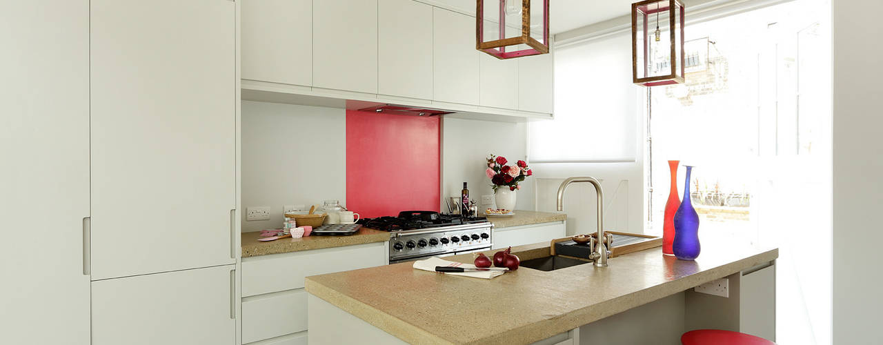 Open-Plan Kitchen/Living Room, Ladbroke Walk, London , Cue & Co of London Cue & Co of London Cocinas de estilo moderno
