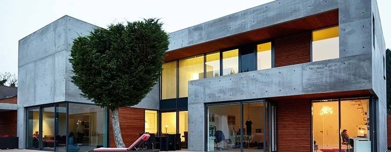 Kubus in Sichtbeton, wirges-klein architekten wirges-klein architekten Casas modernas