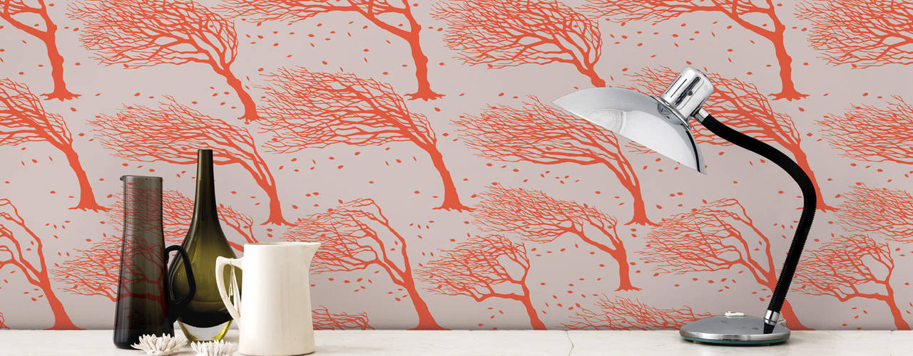 Bold & Noble Northeasterly Wallpaper, Bold & Noble Bold & Noble Paredes e pisos campestres