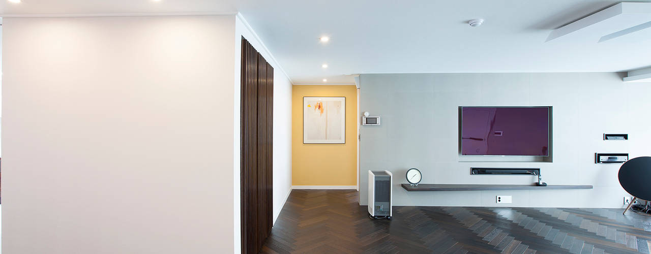 인천 부평 동아2단지 63평형, MID 먹줄 MID 먹줄 现代客厅設計點子、靈感 & 圖片