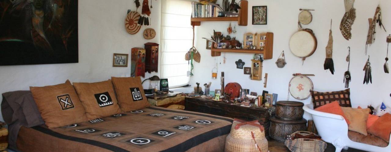 Casa Santa Fe, Cenquizqui Cenquizqui Rustic style bedroom