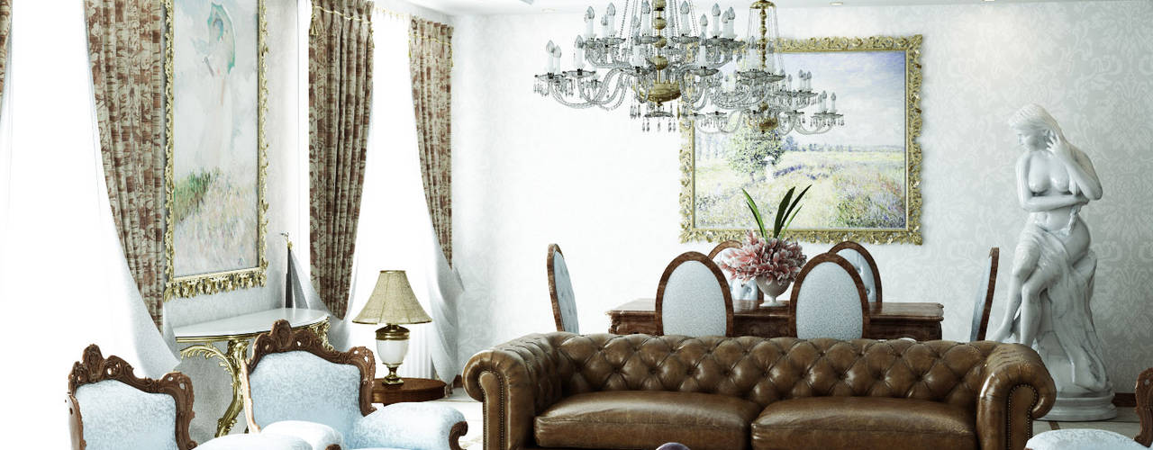 Arredo classico di un soggiorno di lusso, Arienti Design Arienti Design Sala da pranzo in stile classico