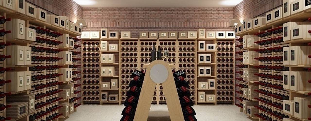 Wine cellar furniture, Esigo SRL Esigo SRL Wine cellar Solid Wood Multicolored