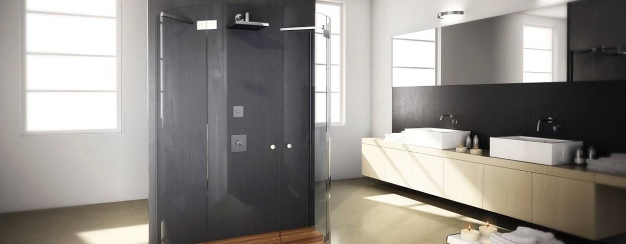 Box doccia curvi, SILVERPLAT SILVERPLAT Modern style bathrooms