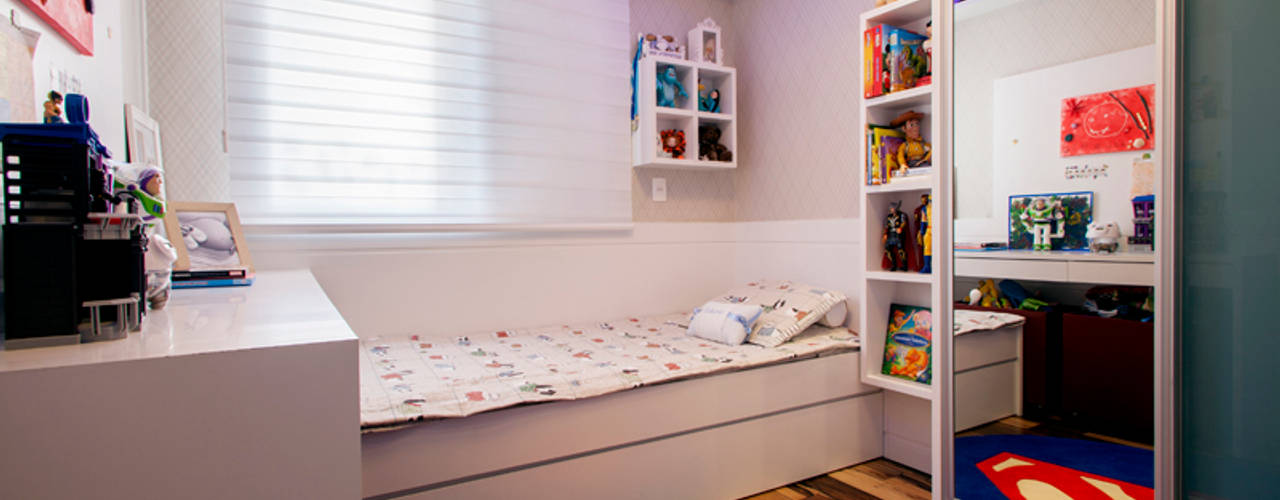 Apartamento São Caetano do Sul, Biarari e Rodrigues Arquitetura e Interiores Biarari e Rodrigues Arquitetura e Interiores Modern nursery/kids room