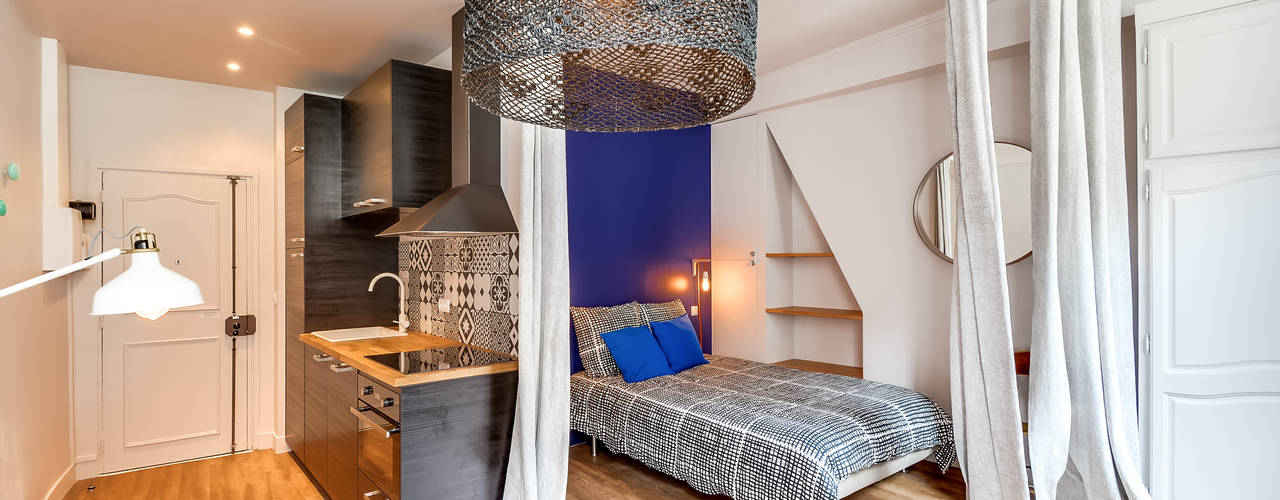 PARIS 4 30m2, blackStones blackStones Scandinavian style bedroom