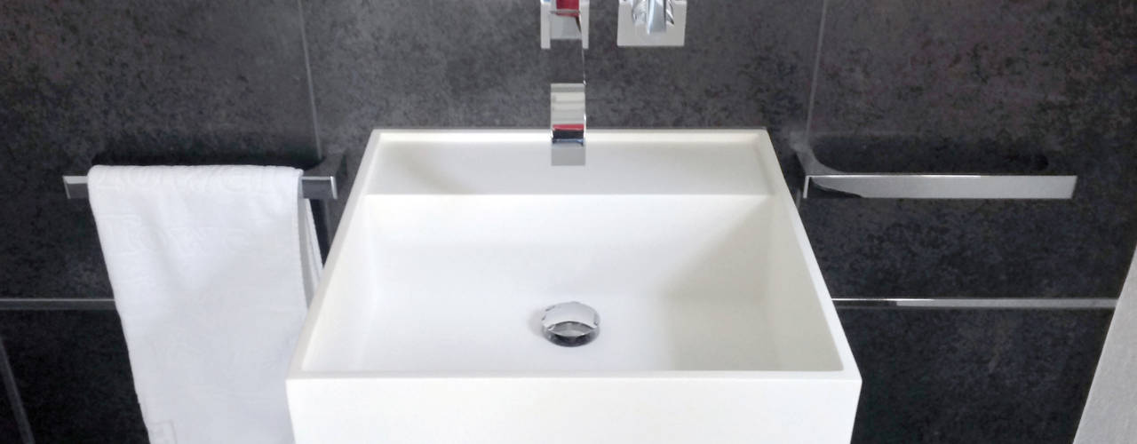 Referenzbilder moderne Mineralguss Standbecken von Badeloft, Badeloft - Badewannen und Waschbecken aus Mineralguss und Marmor Badeloft - Badewannen und Waschbecken aus Mineralguss und Marmor Modern bathroom Stone