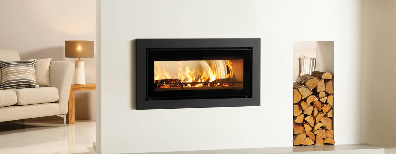 Stovax Riva Studio Fires, Stovax Heating Group Stovax Heating Group Nowoczesny salon