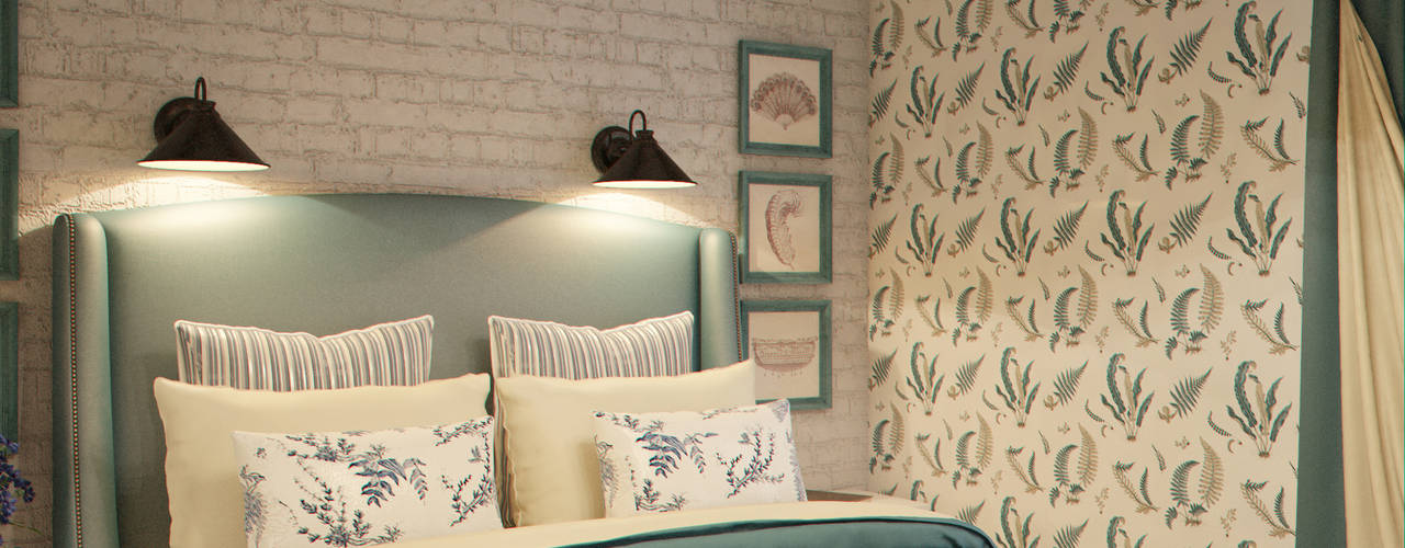 "Симфония в синем", Marina Sarkisyan Marina Sarkisyan Eclectic style bedroom