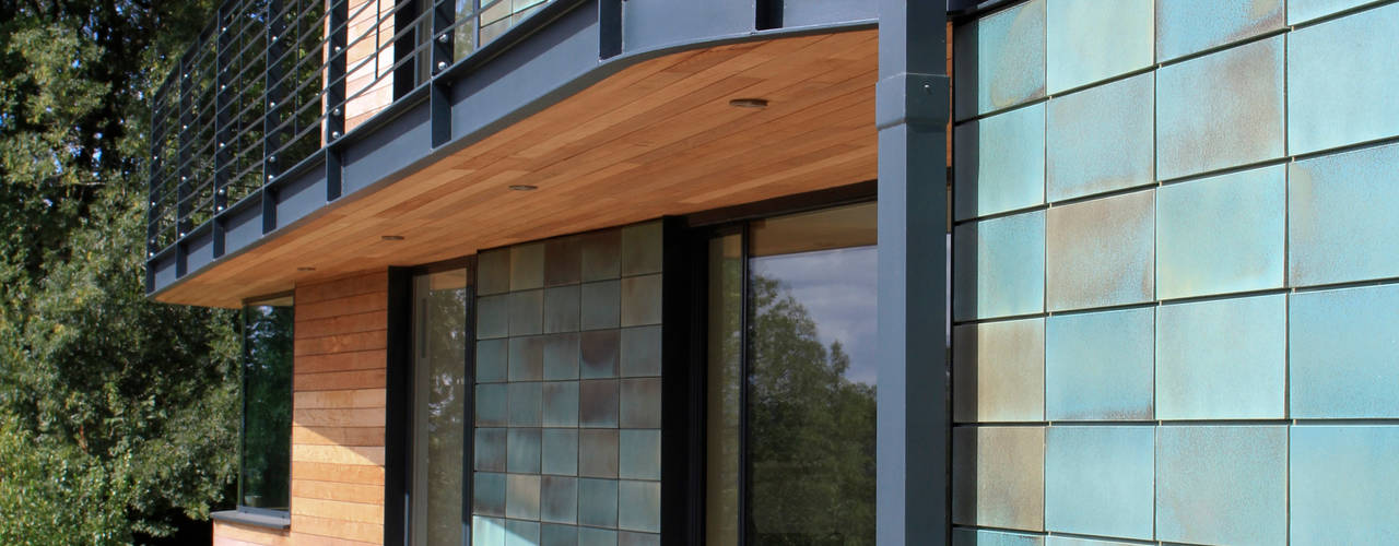 Blue Door, Monmouthshire, Hall + Bednarczyk Architects Hall + Bednarczyk Architects Casas de estilo moderno
