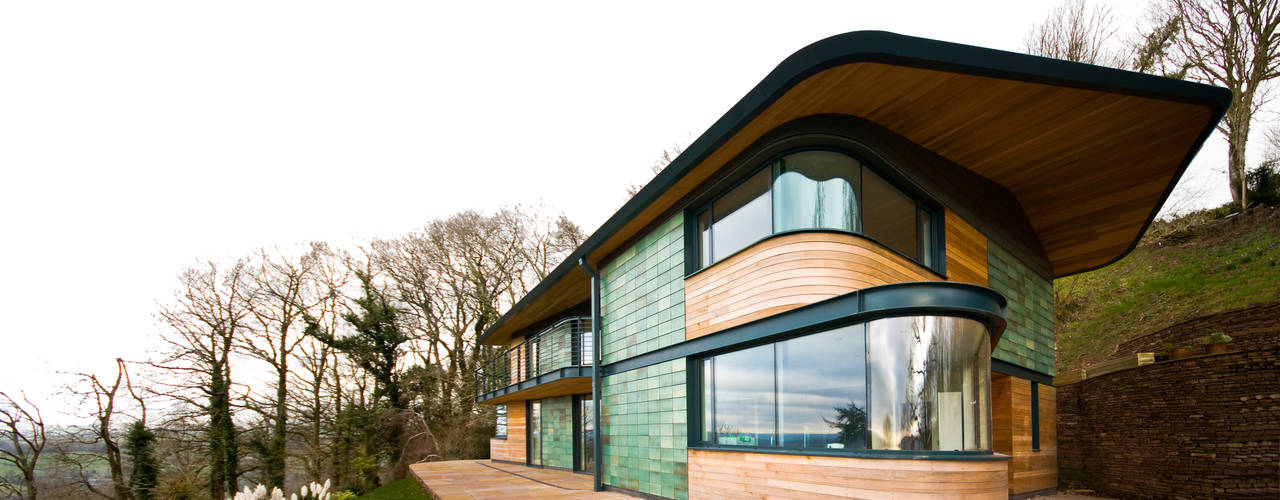 Blue Door, Monmouthshire, Hall + Bednarczyk Architects Hall + Bednarczyk Architects Balcones y terrazas de estilo moderno