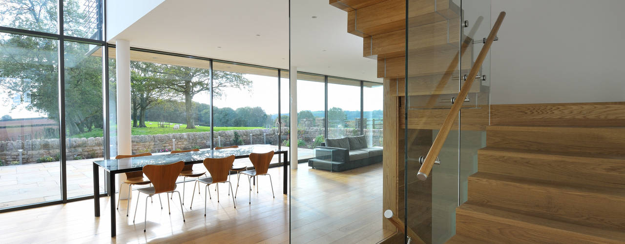 Carreg a Gwydr, Hall + Bednarczyk Architects Hall + Bednarczyk Architects Modern dining room