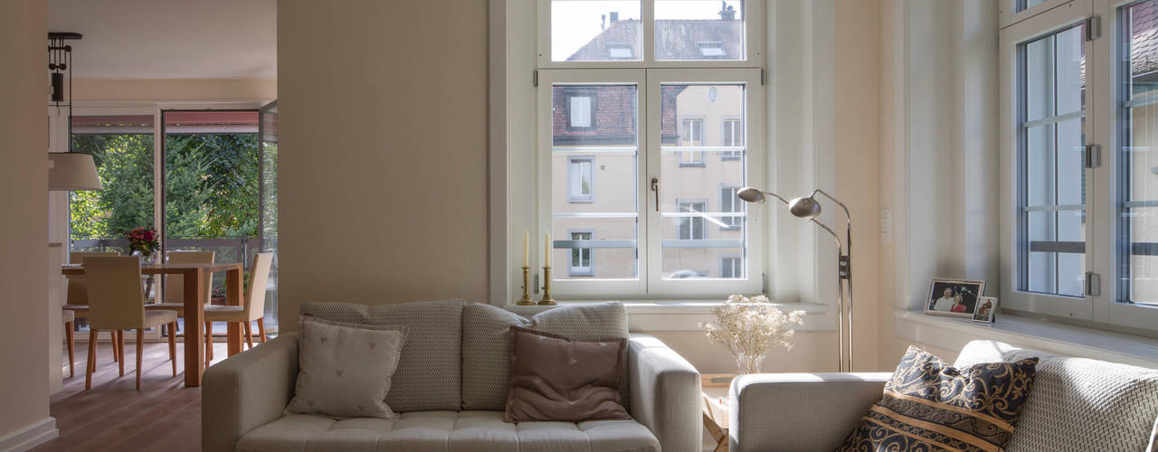 Mehrfamilienhaus in Zürich- Hirslanden, Tschander.Keller architekten Tschander.Keller architekten Classic style living room