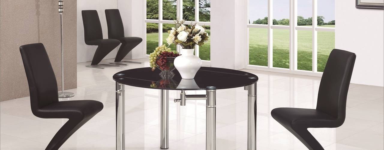 JAVA ROUND EXT. GLASS TABLE , Furniture Italia Furniture Italia Comedores de estilo moderno