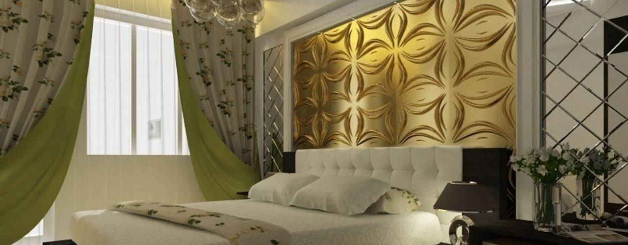 3D GOLD PANEL, Diva Yapı Diva Yapı Bedroom