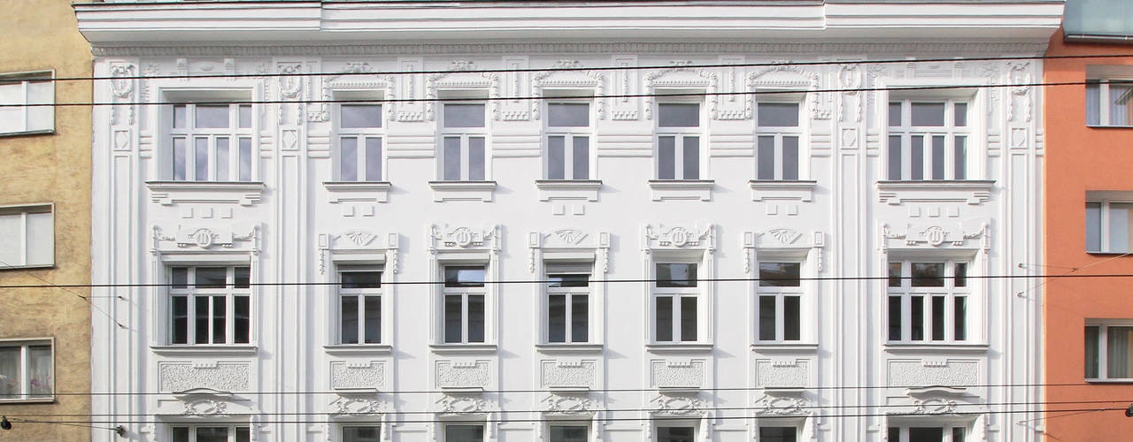 Wohnhaussanierung und Dachgeschoßausbau 1180 Wien, Kreuzgasse 29, Timo Huber + Partner Architekten ZT-GmbH Timo Huber + Partner Architekten ZT-GmbH Klasyczne domy