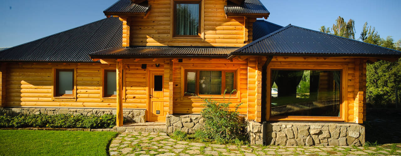 Casa Amancay Ι San Martín de los Andes, Neuquén. Argentina., Patagonia Log Homes - Arquitectos - Neuquén Patagonia Log Homes - Arquitectos - Neuquén บ้านเดี่ยว ไม้ Wood effect