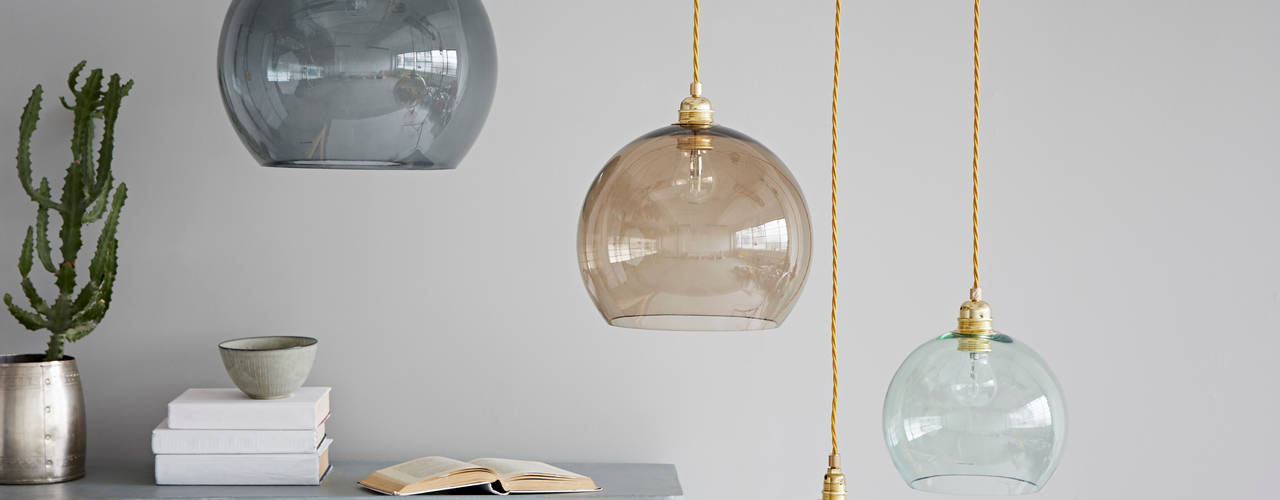 Coloured Glass Pendant Lights rigby & mac Living room Lighting