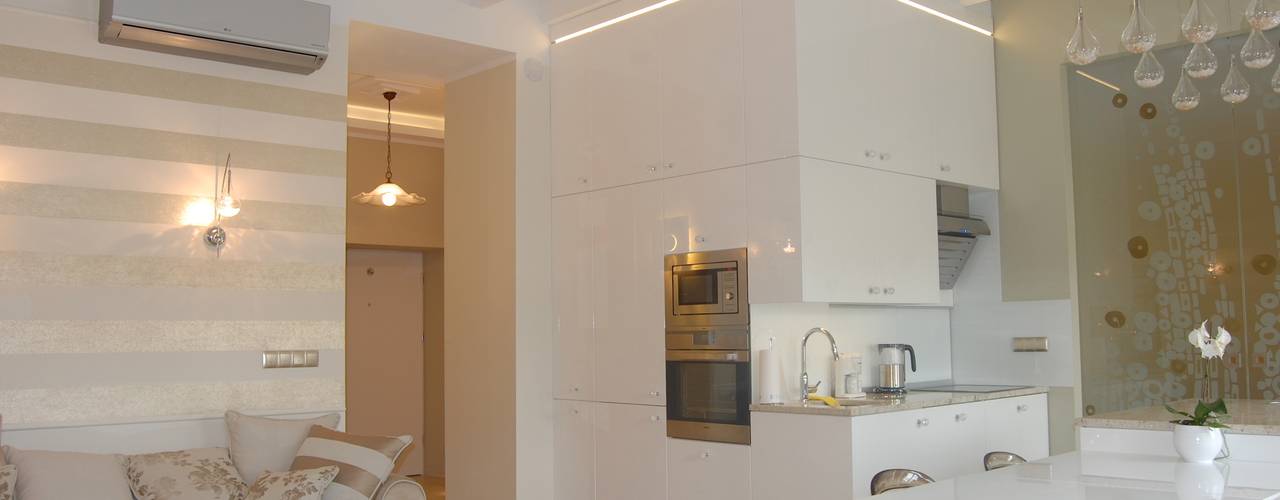 Apartament Cesarski, Architektura Wnętrza Architektura Wnętrza Moderne keukens