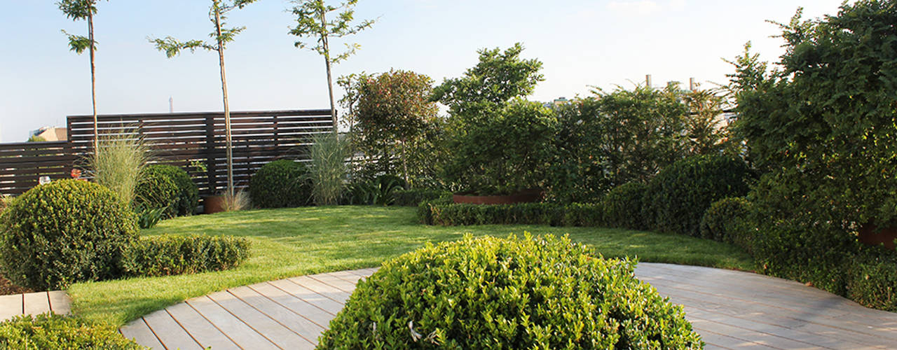 Un Jardin suspendu, FIORELLINO paysagiste FIORELLINO paysagiste Balcones y terrazas eclécticos