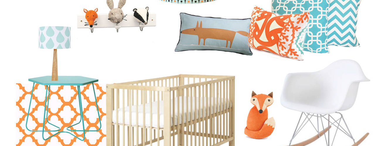 Mr Fox nursery, Kinderoo Childrens Interiors Kinderoo Childrens Interiors Dormitorios infantiles