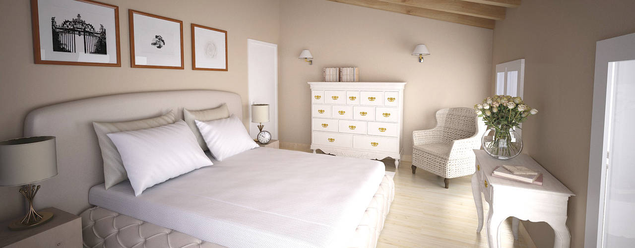 CASA PIADENA - CREMONA, Laura Sardano Laura Sardano Rustic style bedroom