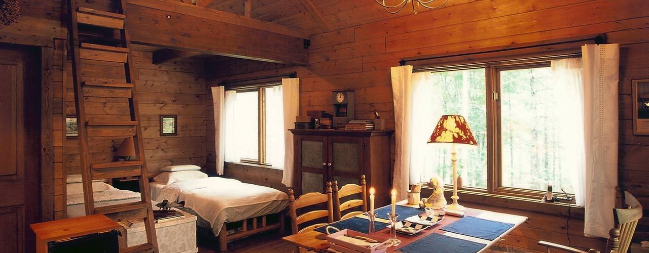 Small Cottage at Mt.Yatsugatake, Japan, Cottage Style / コテージスタイル Cottage Style / コテージスタイル Living room