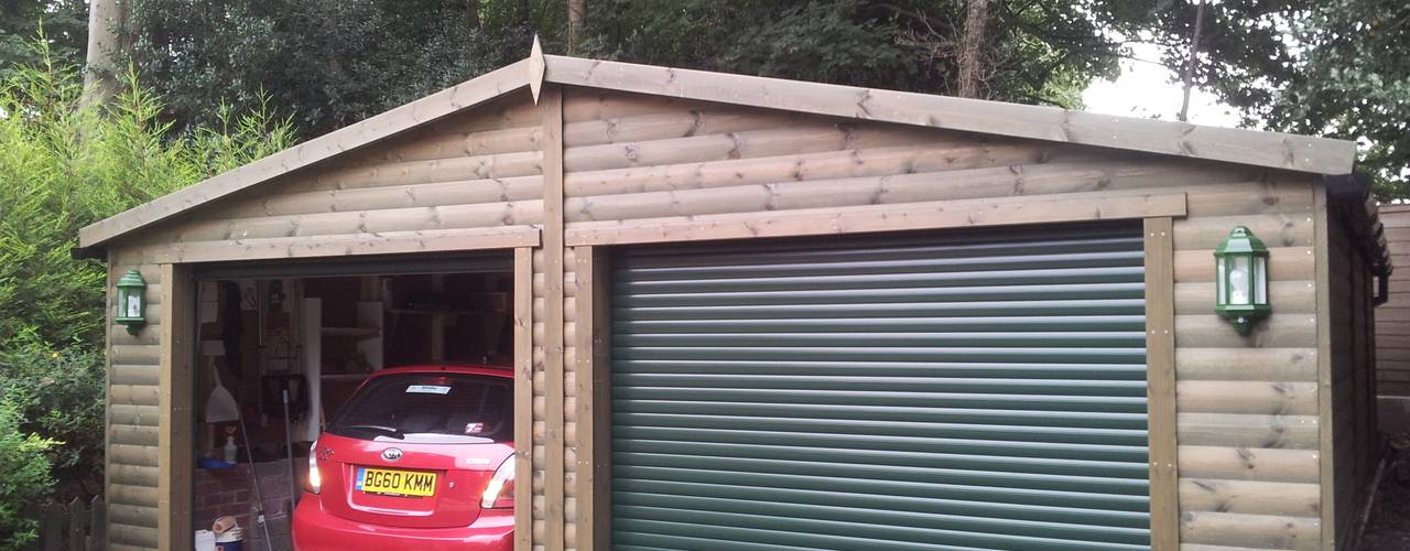 Double Garage, Regency Timber Buildings LTD Regency Timber Buildings LTD Klasyczny garaż