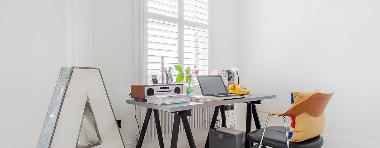 Full House Renovation with Crittall Extension, London, HollandGreen HollandGreen Study/office