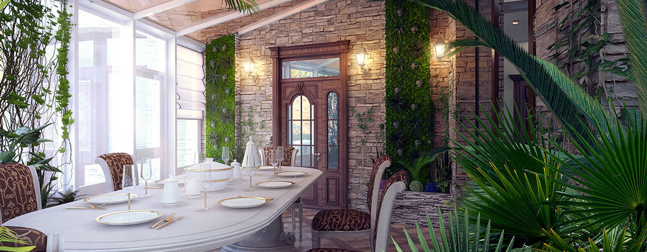 Зимний сад, Architoria 3D Architoria 3D Mediterranean style conservatory