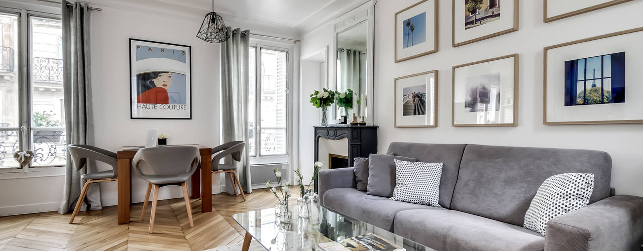 Le charme parisien, bypierrepetit bypierrepetit Scandinavian style living room