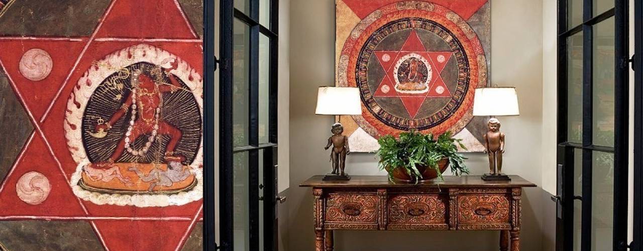 Cuadro mandala tibetano, ESTUDIO DELIER ESTUDIO DELIER Eclectic style dining room