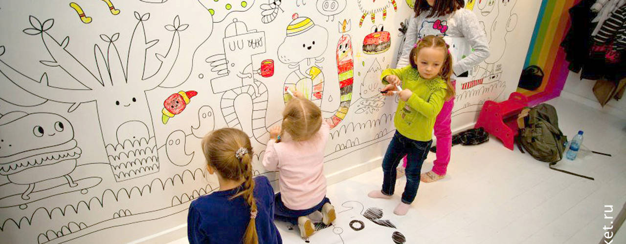 Маркерная стена-раскрашка в детской комнате, IdeasMarket IdeasMarket Nursery/kid’s room