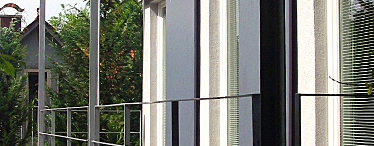 Wohnhaus für 1 Person in Unterjesingen, Matthias Bruder, Architekt Matthias Bruder, Architekt Nowoczesny balkon, taras i weranda