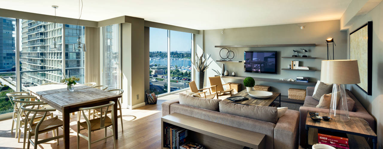 Departamento Coronado 506, San Diego (California), Weber Arquitectos Weber Arquitectos Modern living room